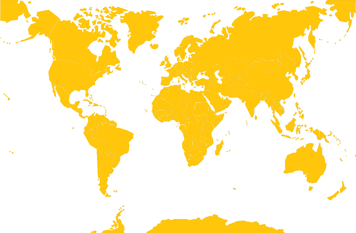 Yellow World Map